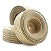 2 inch x 3/4 inch Treaded Wood Wheel, 3/8 inch Hole | 20 Pack | Tread, Unfinished Mini Wood Toy Wheel for DIY Crafts