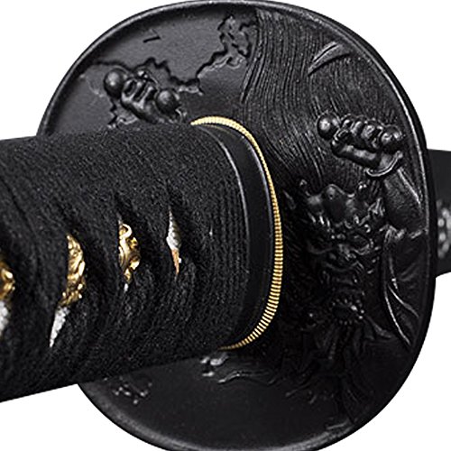 Handmade sword 1095 carbon steel blade, clay tempered, japanese a…