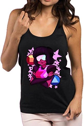 Steven Universe Womens Tank Top - New Garnet Love Steven Universe Tank Top - Garnet Tank Top - Steven Universe Tank - Steven Universe Shirt (Large, Black)