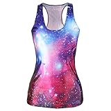 ROPALIA Womens Gothic Punk Clubwear Cami T-Shirt Chic-Look Print Vest Blouse