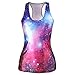 ROPALIA Womens Gothic Punk Clubwear Cami T-Shirt Chic-Look Print Vest Blouse