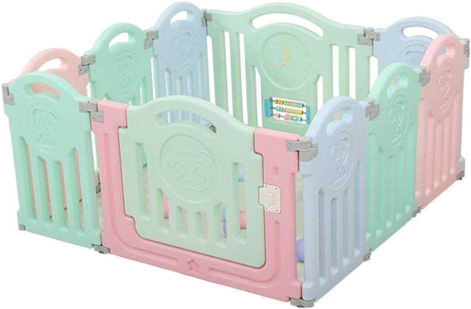 PNFP Playpens Children Safety Fence, Plastic, Portable Foldable Kids Baby Indoor Outdoor Game, Room Divider (Size : 10 panel)
