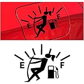 Funny Girl Car Sticker Decal, High Gas Consumption Vinyl Sticker, Car Fuel Gage Empty Sticker, Waterproof Automotive Exterior Decoration for Car, Truck, Motorcycle, SUV (Black)