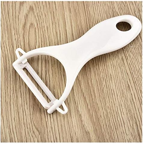 Creative Stainless Steel Ceramics Fruit Peeler Parer Cutter Kitchen Tool Vegetable, Potato Peeler Vegetable Cutter (White)