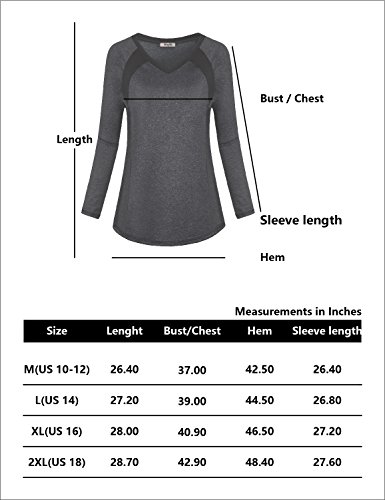 image for Hibelle Exercise Shirts for Women, Fashion Performance V Neck Patchwor