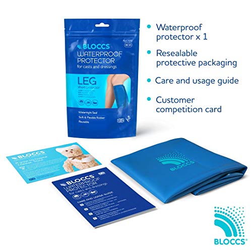 Bloccs Waterproof Cast Cover for Showering Leg ASL74 Adult Short