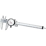 Starrett 120A-6 Dial Caliper, Stainless Steel, White Face, 0-6" Range, +/-0.001" Accuracy, 0.001" Resolution
