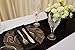 Parfair Dessin Satin Table Runners 12 x 108 inch for Wedding Banquet Halloween Party Decoration, Bright Silk and Smooth Fabric Party Table Runner - Black ...