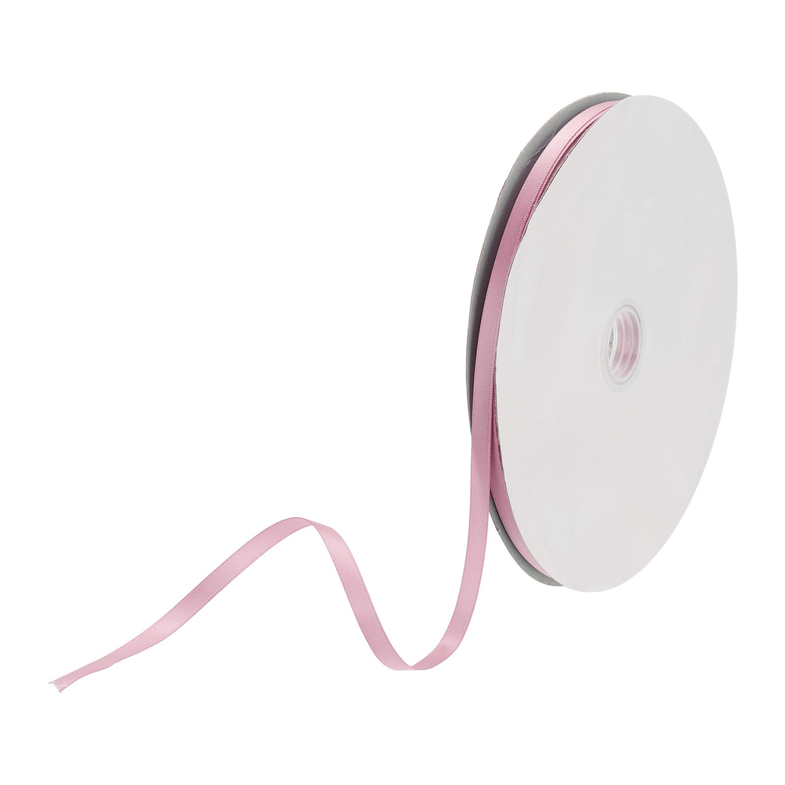 DMiotech 6mm Satin Ribbon 91m/300ft Thin Double Face Fabric Grosgrain Ribbon for Gift Wrapping Floral Hair Flower Bouquet, Dusty Pink