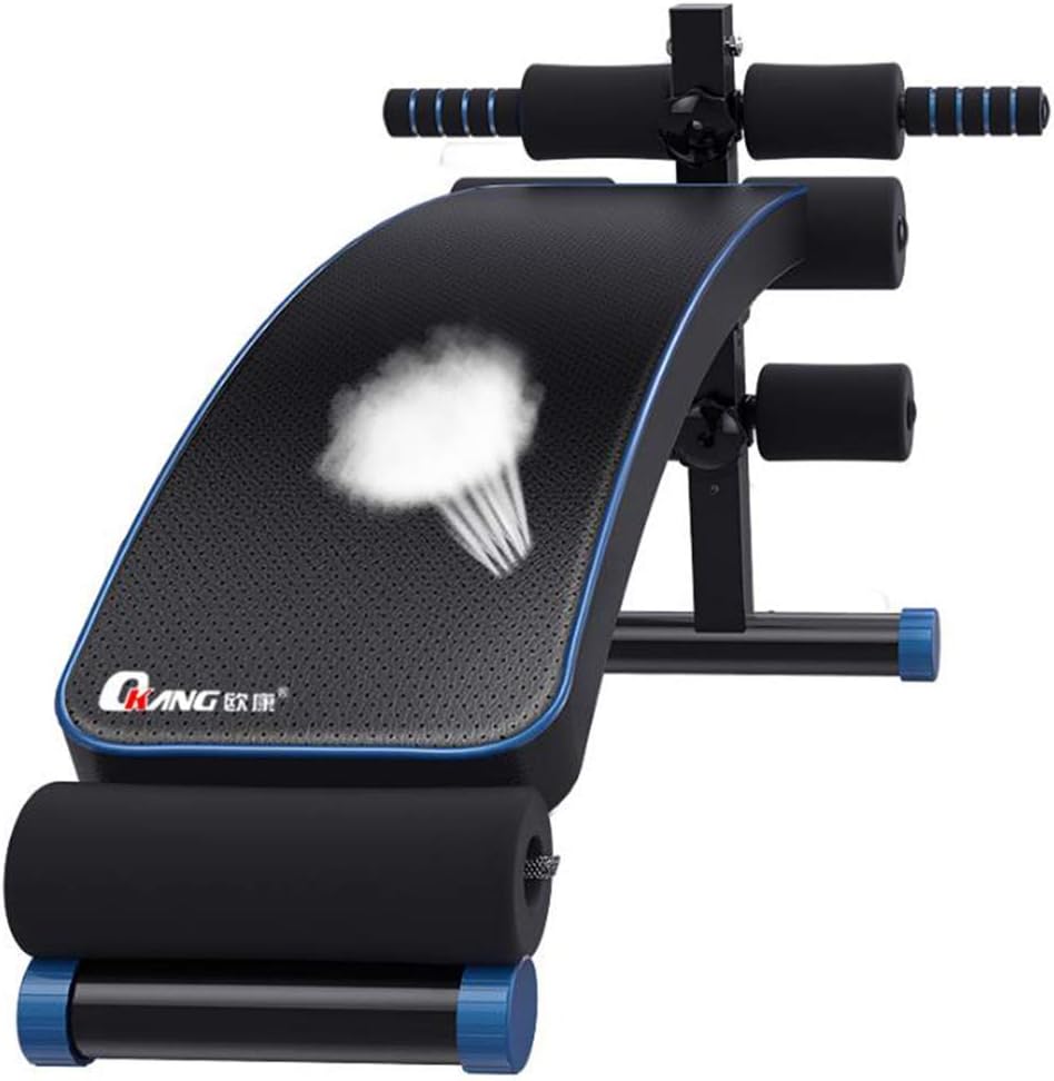 WJSWHW Abs AB Bench 6 In 1 Folding Multifunctional Trainer With Pulling Rope Thickened PU Sports Leather Breathable And Sweatproof 5 Minutes Shaper Unisex
