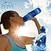 Genius Earth Foldable Water Bottle - Collapsible, Portable, Silicone Drink Bottle for Hiking, Sports & Travel. Lightweight, Reusable Bottles for Men, Women and Kids. BPA Free. 22oz