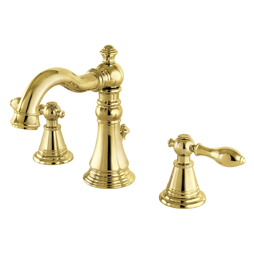 Photo 1 of Fauceture FSC1972AL English Classic Widespread Bathroom Faucet with Pop-Up Drain, Polished Brass