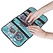 BAGSMART Hanging Travel Jewelry Roll Bag with Zippered Compartments for Earrings & Necklaces & Ring, Blue