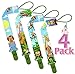 Premium Pacifier Clips by KiddosArt. Set Of 4, 2-Sided Of JUNGLE THEME Art, Stunningly Designed Pacifier Holder, Pacifier Leash, Baby Pacifier Clips for Girls and Boys.