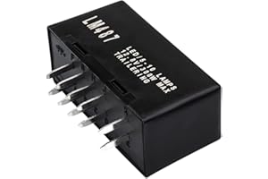 MADAT LM487 LED Flasher Relay Fit for GM GMC Chevrolet Silverado 10 Pins Hazard Warning and Turn Signal Flasher Relay Fix Hyper Flash Replace 10383321 15231201