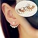 1Pair Women Lovely Crystal Earrings Pearl Ear Stud Front and Back Earbob