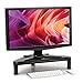 2LB Depot Corner Monitor Stand with Adjustable Risers, 19.5W x 4H x 12.5D Inches, Black