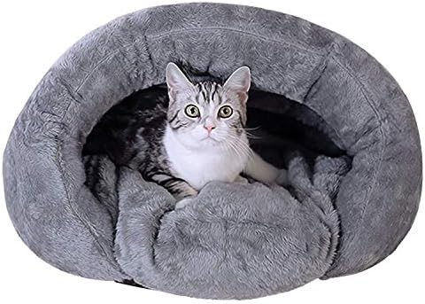 猫 ベッド ドーム型 猫ハウス 冬 Dociote 21最新改良型 ペットベッド 多機能 保温防寒 安い 洗える 耐噛み ペットハウス マット グレー あたたかい 取り外せるカバー 兼用 犬ベッド ふわふわ かわいい ｍサイズ 小動物用 犬 ドーム 滑り止め ペット用品