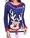 v28 Ugly Christmas Sweater for Women Reindeer Funny Merry Xmas Knit Sweaters