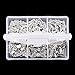 BEADNOVA Vintage Tibetan Silver Plated Angel Wing Charm Beads Spacer Jewelry Findings Parts for Jewelry Making with Container Box (60pcs)
