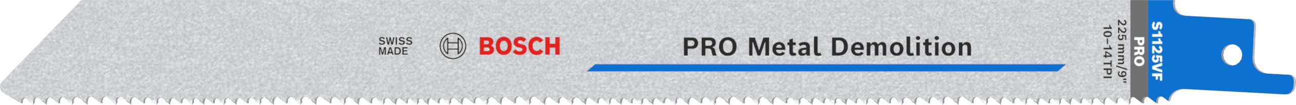 Bosch 5x PRO Metal S1125VF Demolition Reciprocating Saw Blade (for Metal pipes and profiles, Non-ferrous metals, Length 225 mm, Professional Accessory Reciprocating Saw)