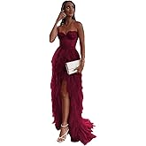 Sexy Front Split Lace Ruffle Tulle Sweetheart Wedding Guest Dresses for Women Formal Evening Gowns 2025