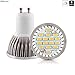 ELINKUME LED Gu10 5W LED Bulb 110V 480Lumens, Warm White 3000k, 120 Degree Beam Angle, Undimmable LED Soptlight bulb (8 Pack)
