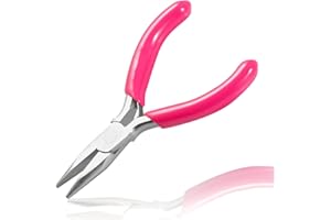 LEONTOOL Mini Long Nose Pliers - 3 Inch Chain Nose Pliers for Jewelry Making, Bending, Clamping, Winding