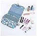 EPQUEEN Travel Toiletry Bag Hanging Cosmetic Makeup Organizer Women Travel Makeup Bag for Toiletries Gifts for Monther Girls Blue Flower