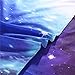 Ammybeddings 4 PCs Cool Starry Sky Comforter Cover Set Twin Size 3D Charming Galaxy Bedding For Kids 1 Blue Duvet Cover 2 Pillow Shams and 1 Flat Sheet Soft Stylish Home Decor Duvet Cover Set