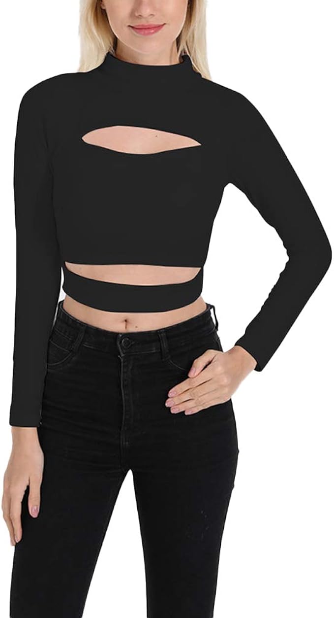 cut out front crop top