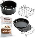 XL Air Fryer Accessories XL for Power Airfryer XL Gowise Cozyna and Phillips, Set of 5, includes a recipe book Fit all 5.3QT - 5.8QT