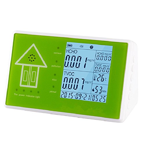Umootek 10 in 1 Multifunctional Indoor/Outdoor Air Quality Monitor Accurate Testing TOVC, Formaldehyde, PM2.5,PM10, Methylbenzene,Humidity and Temperature-24-Hour Real-time Monitoring
