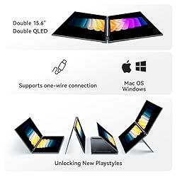 EHOMEWEI Dual View Portable Monitor 16"*2 FHD 60Hz