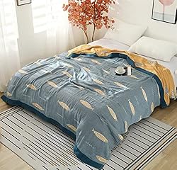 MSGKV Boho Throw Blanket 100% Cotton Blanket Woven