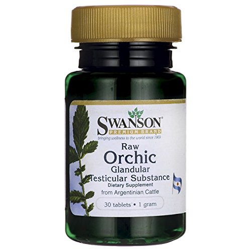 Swanson raw orchic glandular 1 gram 30 tabs
