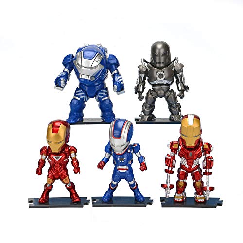 Boenxin Marvel Avengers Titan Hero Series Exclusive-Captain Americaã€Iron Mongerã€Iron Man MK38ã€Iron Man MK35ã€Iron ManMK6 5 Figure Set/Car Decoration