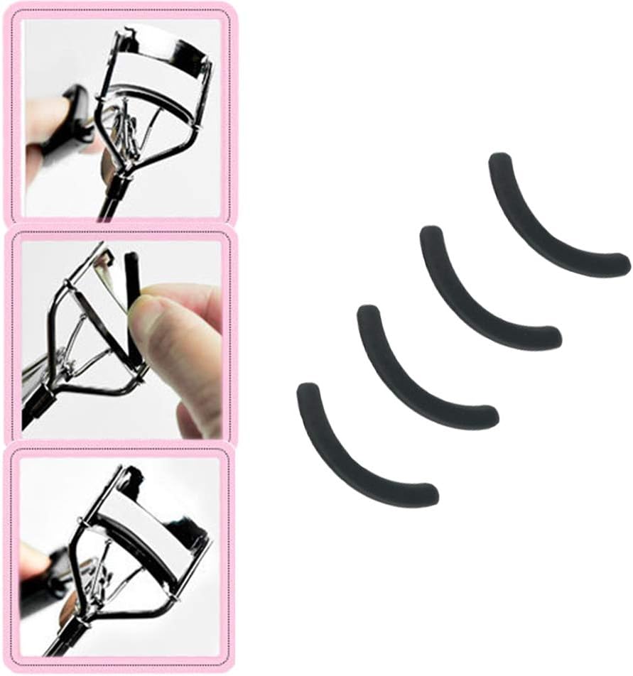 Ainkou 20pcs Universal Soft Silicone Eyelash Curler Replacement Pads Refill Pads for Eyelash Curler - Black - Image 3