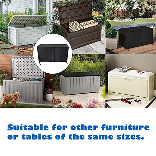 Aidetech Deck Box Cover Fit for Keter Kentwood 90 Gallon Resin Deck Box , Patio Cushions Storage