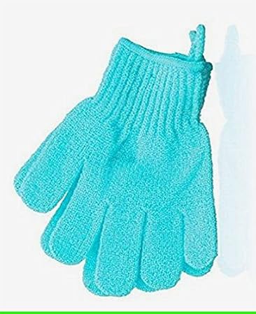 MosQuick Bath Gloves Loofah with Hook (Blue)