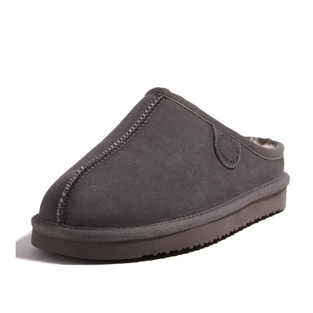 Fireside by Dearfoams Women's Greta Genuine Shearling Indoor/Outdoor Clog, Grey, 8 Image