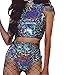 Womenâ€s Rave Crop Criss Cross Top & Booty Metallic Silver Rave Outfit