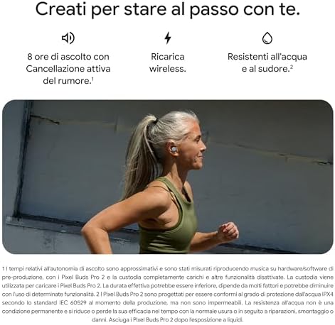 Pixel Buds Pro 2 - Auricolari wireless con cancellazione attiva del rumore - Cuffie Bluetooth - Grigio creta