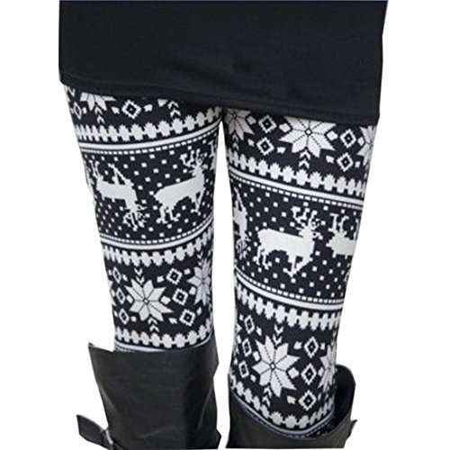 DaySeventh New Women Elasticity Skinny Tribal Printed Stretchy Pants Leggings (Free, Type 5)