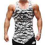 Men Muscle Fitness Gym Stringer Tank Tops Bodybuilding Workout Sleeveless Shirts