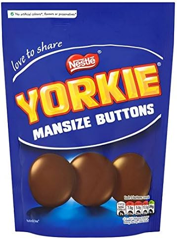 Yorkie Man Size Chocolate Buttons Pouch 120G
