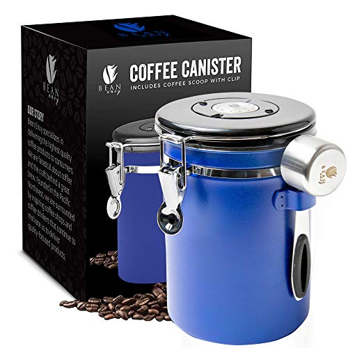 Bean Envy Airtight Coffee Canister 16 oz Includes Stainless Steel