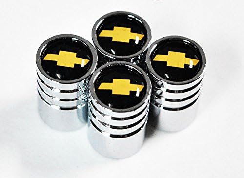 Chevrolet Tire Air Valve Pressure Cover Stem Cap for Chevy Cars Trucks SUVs New (4 piece)
