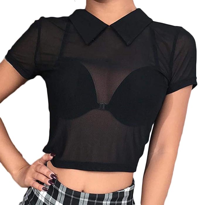 maglia tulle trasparente