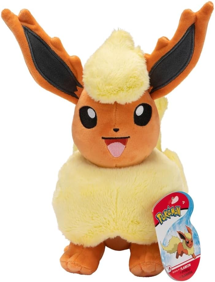 Pokémon Flareon Plush 8-Inch Officially Licensed Toy